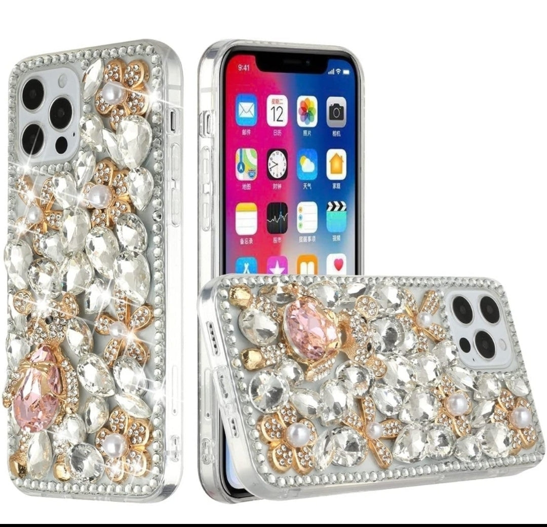 iPhone 13 Pro Silver Panda Floral