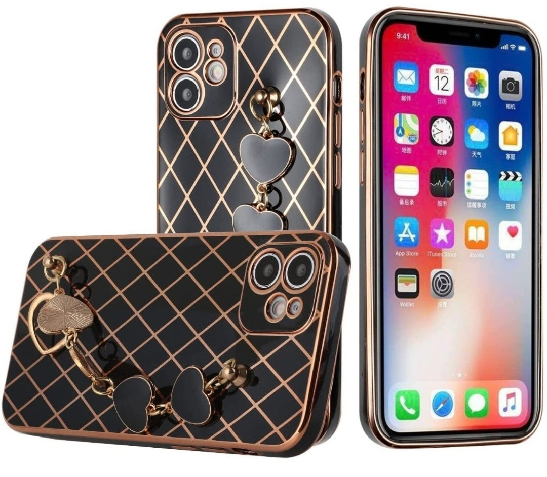 iPhone 13 Pro Max Heart Chain Blk