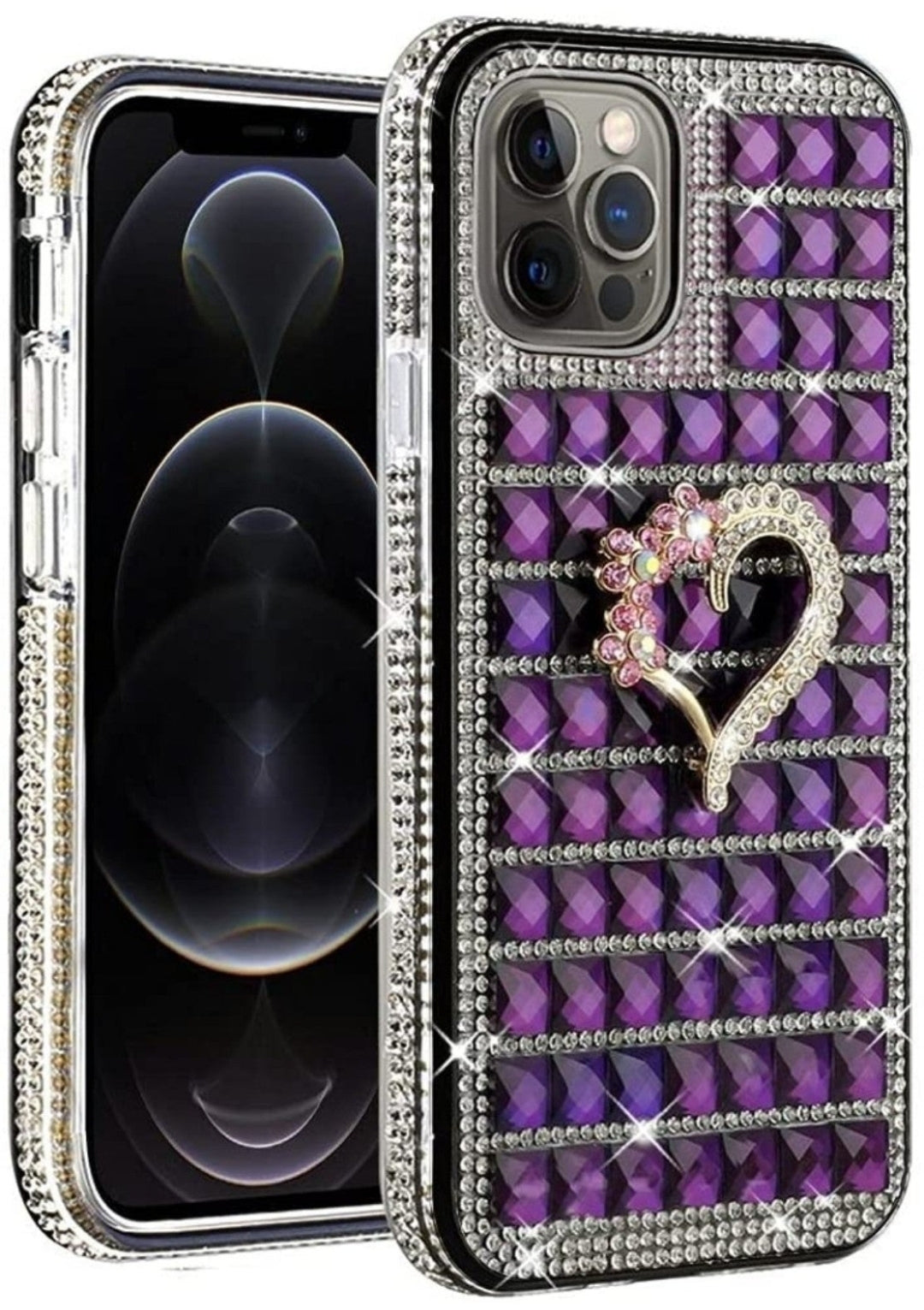iPhone 13 Pro Heart On Purple