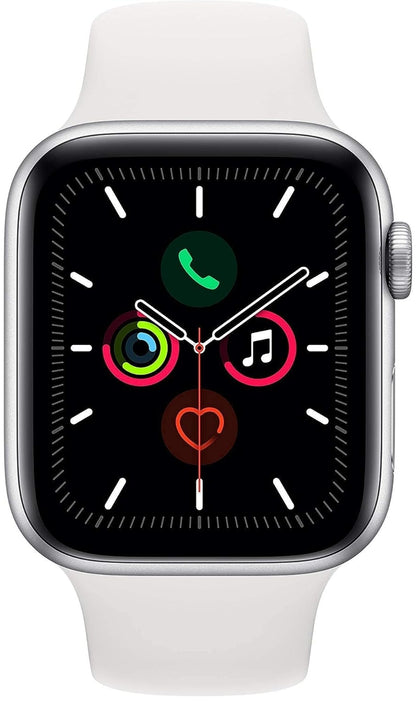 Apple Watch Series 3 (Cellular+GPS, 42MM) Silver Aluminum Case with White Sport Band (Renewed)