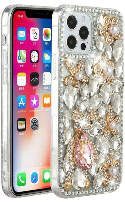 iPhone 13 Pro Max Silver Panda Floral