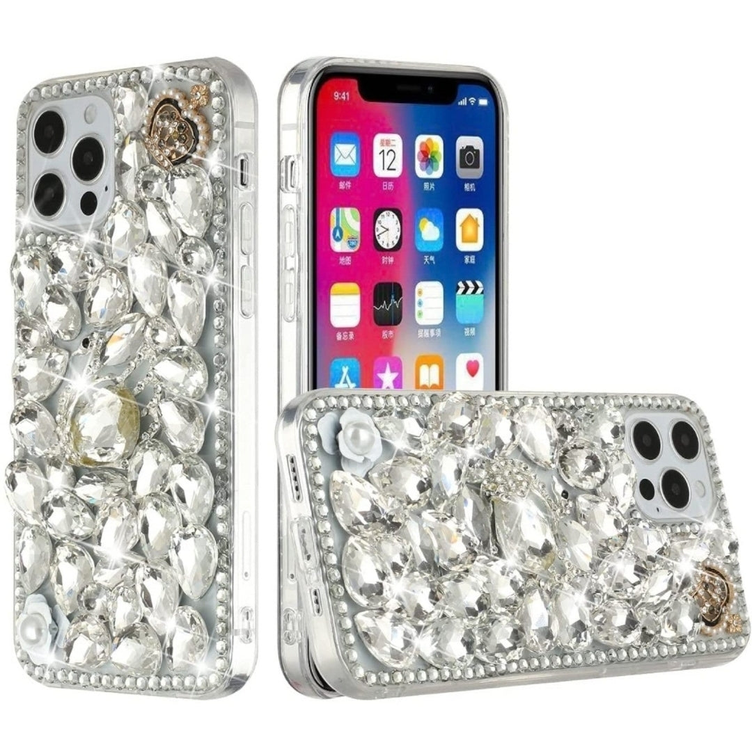 iPhone 13 Pro Silver Swan Crown Pearl