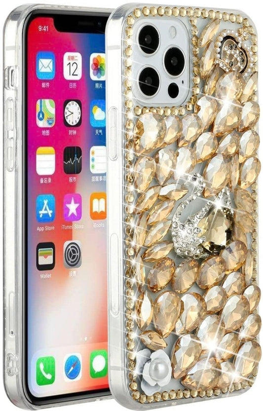 iPhone 13 Pro Gold Swan Crown Pearl