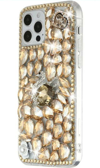 iPhone 13 Pro Gold Swan Crown Pearl