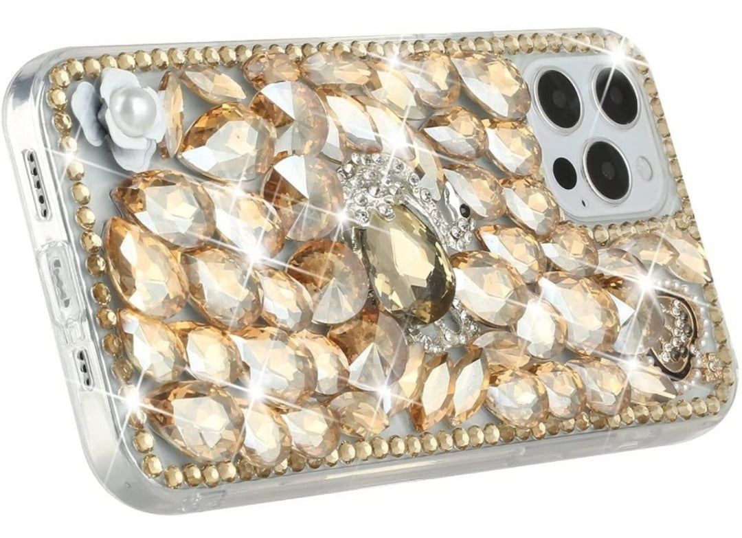 iPhone 13 Pro Gold Swan Crown Pearl