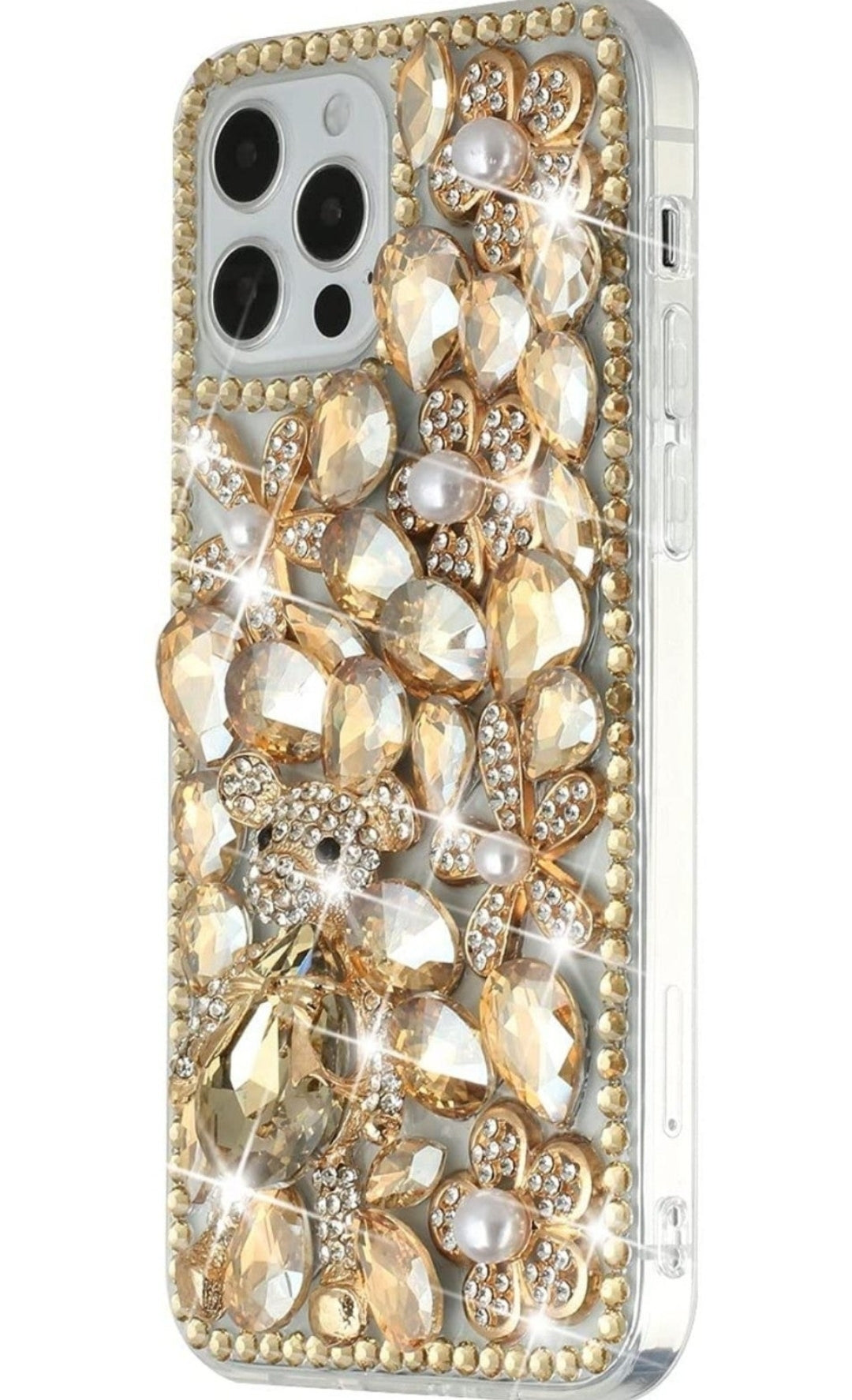 iPhone 13 Pro Gold Panda Floral