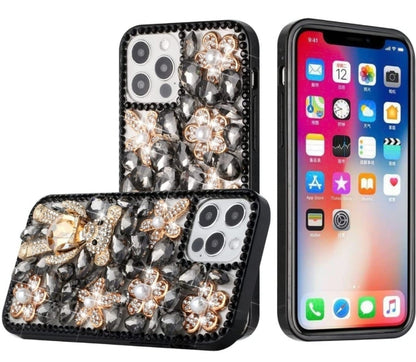 iPhone 13 Pro Black Panda Floral