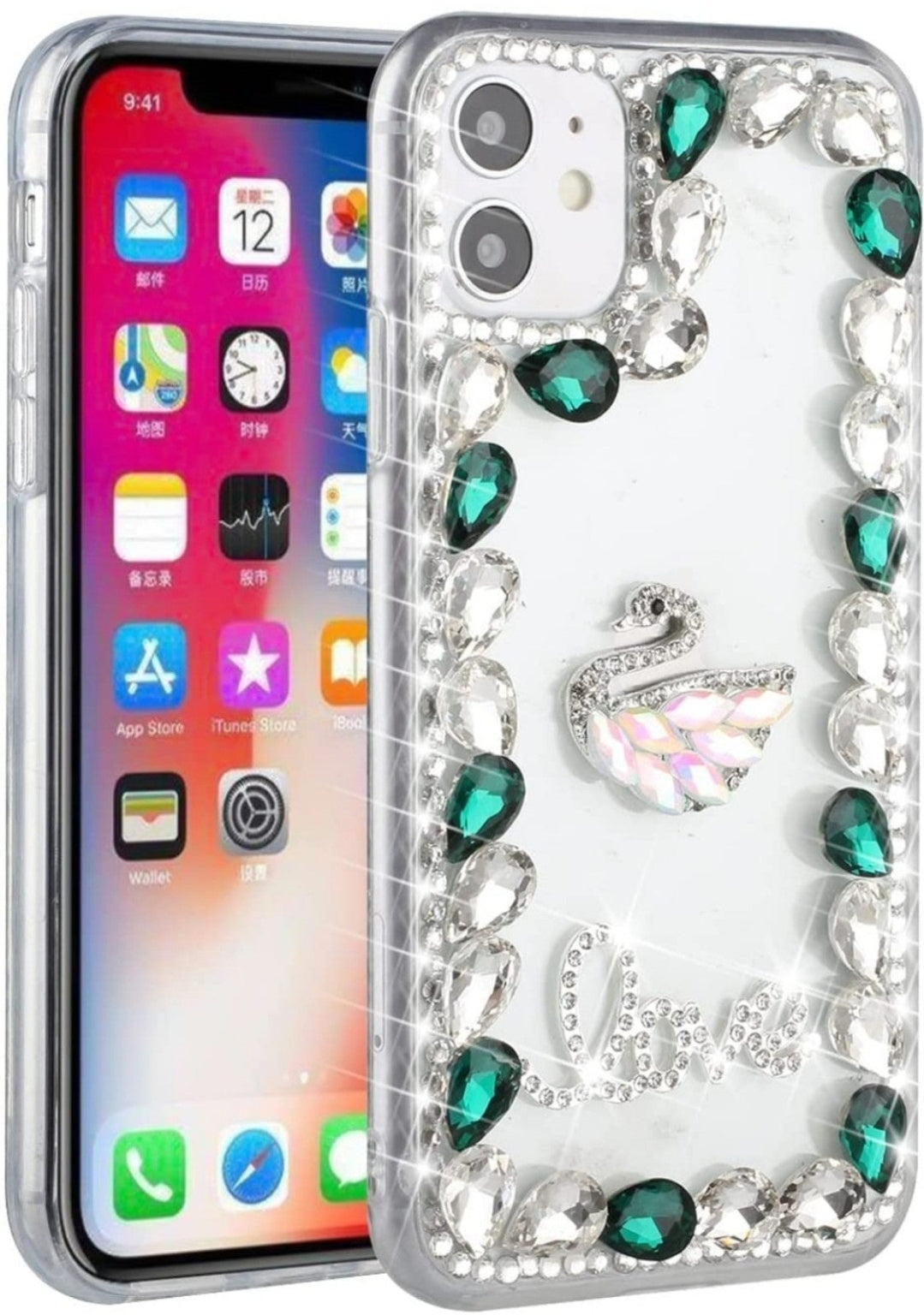 iPhone 13 Pro Green Love Bird