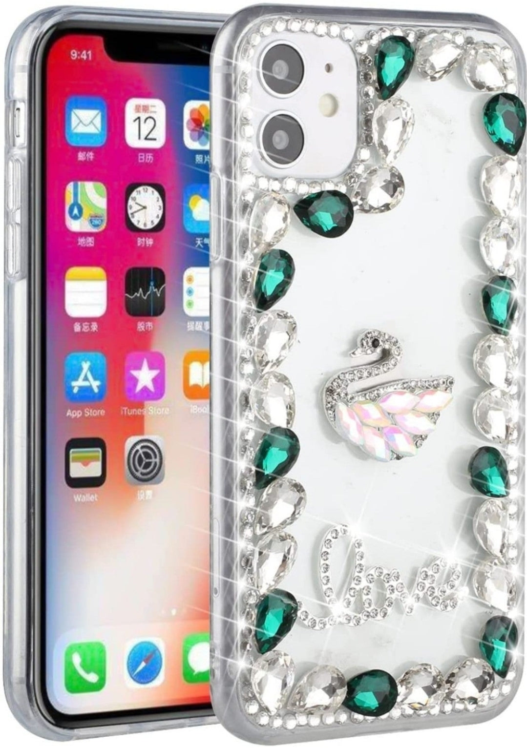 iPhone 13 Pro Green Love Bird