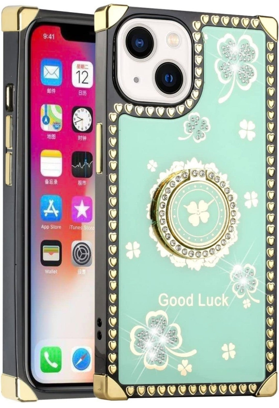 iPhone 13 Pro Good Luck Floral Teal