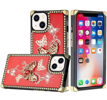 iPhone 13 Pro Garden Butterflies Red