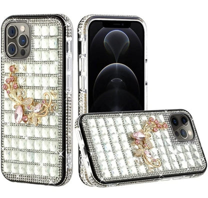 iPhone 13 Pro Butterfly Floral On Silver