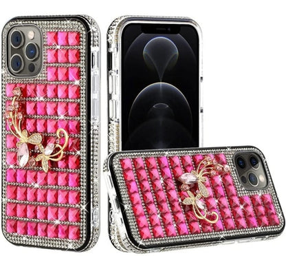 iPhone 13 Pro Butterfly Floral On Pink