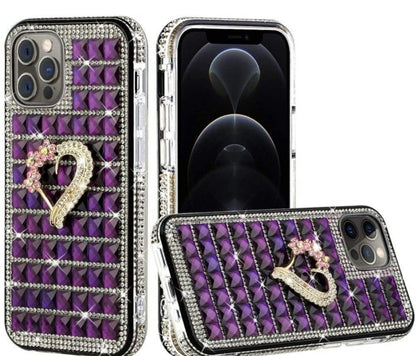 iPhone 13 Pro Heart On Purple