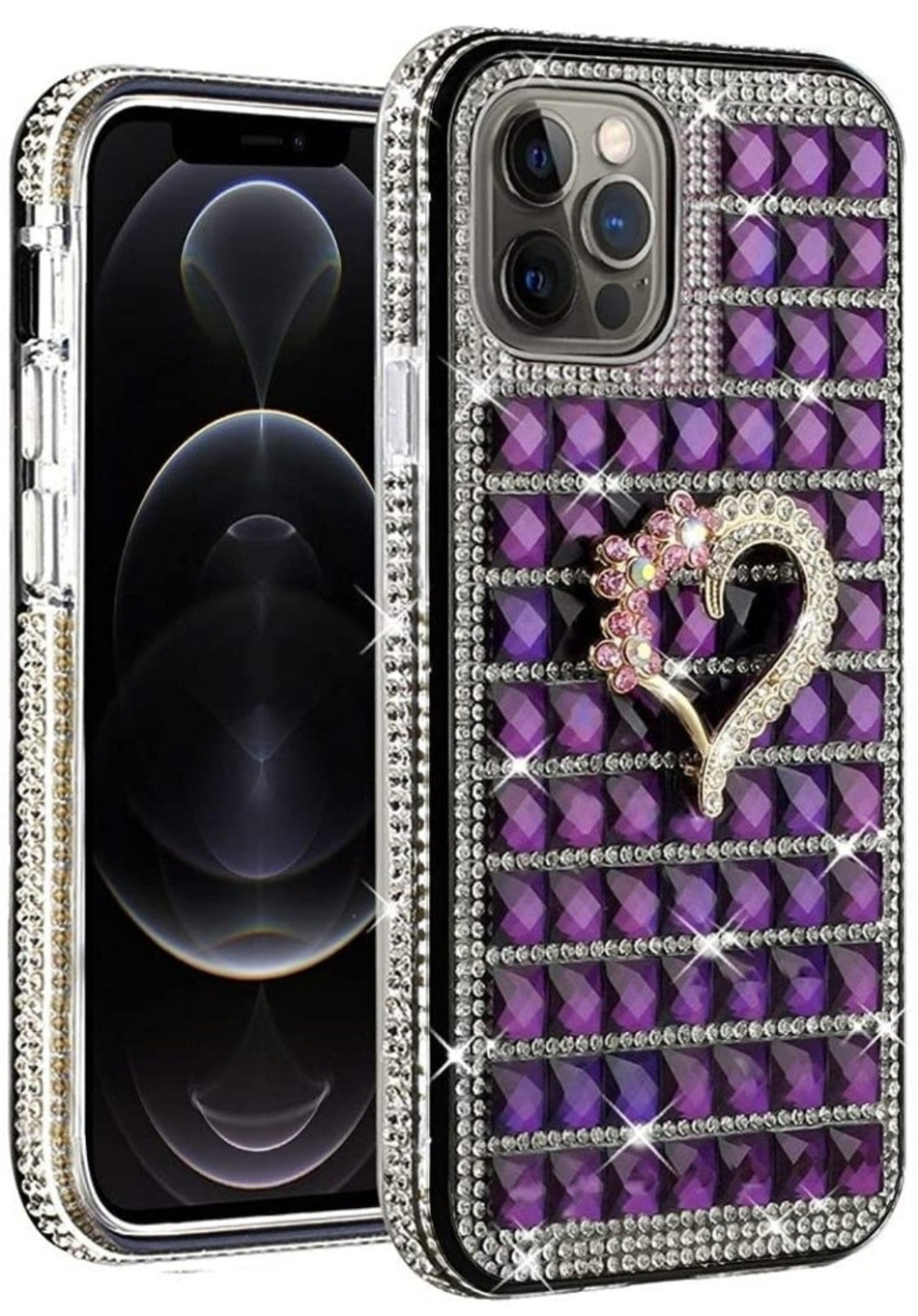 iPhone 13 Pro Heart On Purple