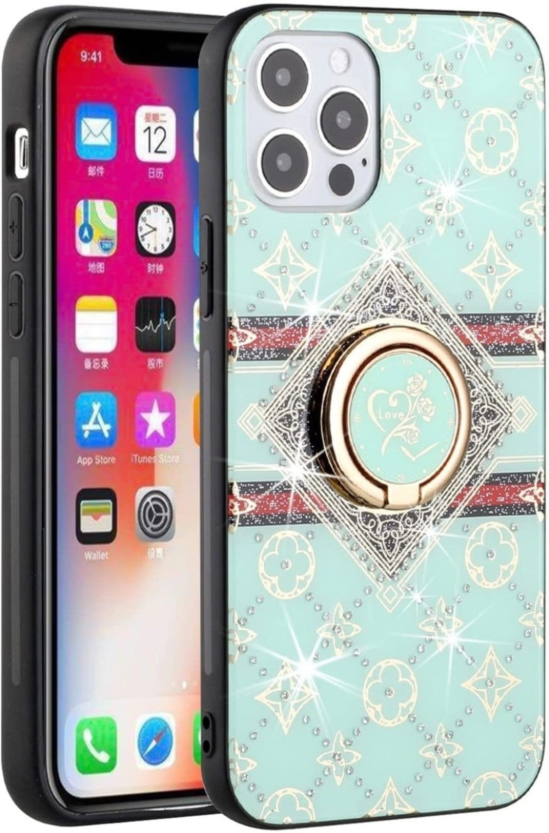 iPhone 13 Pro Love Floral Teal