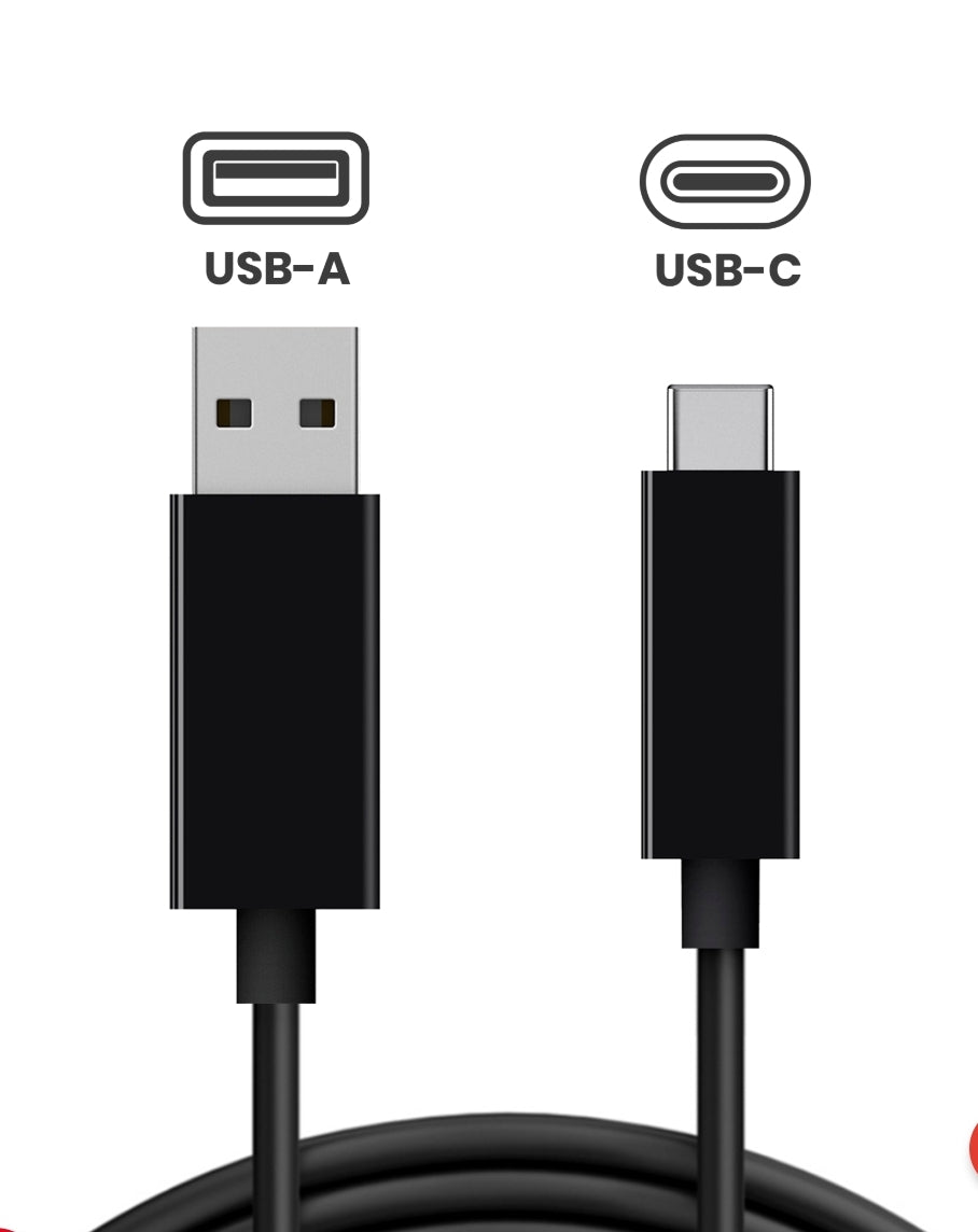 USB A - C Cable for PlayStation 5 PS5 5ft