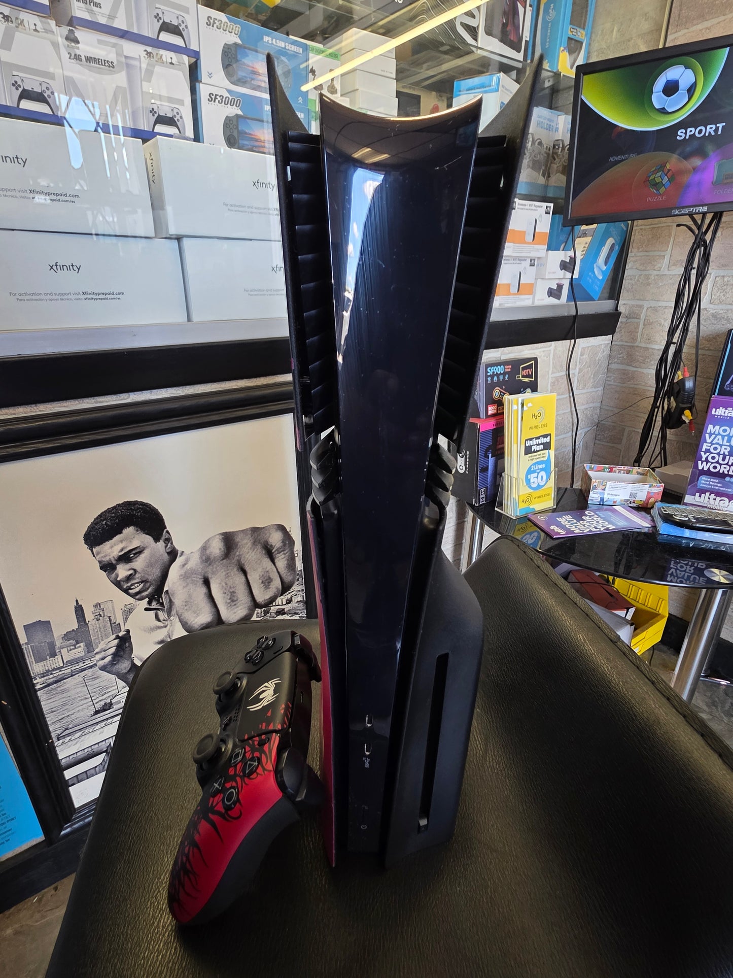 Custom Spider-Man PlayStation 5 Pro with Disc drive