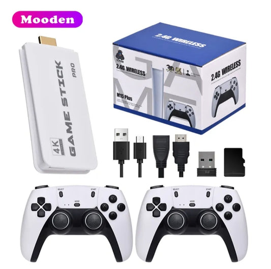 2025 New Video Game Wireless Console Game Stick Plug and Play TV Video Game with 9 Built-in Emulators,4K Picture Quality, Dual 2.4GHz Wireless Controllers (20,000 Video Game)